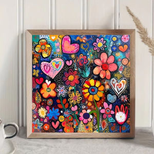 500/1024PCS Jigsaw Puzzle Colorful Flower Pattern Art for Adults Great Weekend Relaxation and Family Fun Frameless