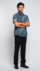 KEMEJA KANTOR BATIK PRIA HALUS LENGAN PENDEK TERBARU FASHION PRIA BAJU COWO MATARAM Sulur HBMJ 101286