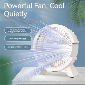 Mini Desk Fan 3-Pin Plug Flexible Small Desktop Fan Adjustable 360° Rotation Quiet Office Dorm Room Kitchen Cooling