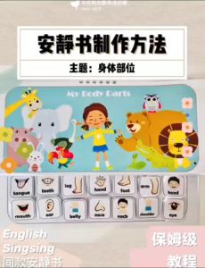 [QB007] 7 sets QUIET BOOK - Emotion and Bady Part for age 0-3 Worksheet for Pre-school PDF version 0-3岁 低幼配对类 安静书 电子书