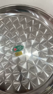 Mâm Tròn Sâu Inox 304 Vành Sâu Size 40cm