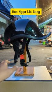 Mũ Bảo Hiểm Đua Ngựa Gangter Sơn Cacbon Siêu Ngầu - Trí Liễu