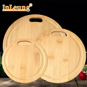 Kitchen Cutting Board Natural Bamboo Double-sided Chopping Board for Meat Vegetables Fruits Kitchen Cutting Serving Board