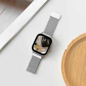 Metal Band for Redmi Watch 5/4/3/2 Lite/Active Milanese Metal Wristband for Xiaomi Band 9/8 pro Fitness Tracker,Waterproof Durable Smooth Adjustable Business for Women Men