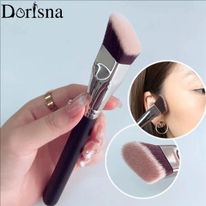 แปรงรูปร่างเป็นมุม Dorisna แปรง Kuas Rias ขนแปรงนุ่มเป็นมิตรกับผิวแปรงผงบรอนซ์ซิ่งเครื่องมือความงามมืออาชีพ