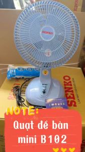Quạt Bàn Mini Cao Cấp Senko B102 - Công Suất 28w - Chiều Cao 40cm - Nhỏ Gọn Tiện Lợi Không Tiếng Ồn - Hàng Chính Hãng - Bảo Hành 24 Tháng