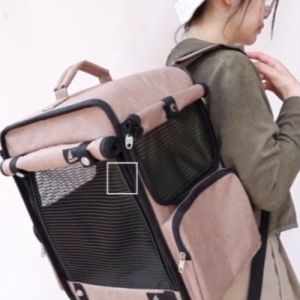 JAYWA กระเป๋าใส่สุนัขสะพายหลัง เป้สะพายหลังหมา กระเป๋าหมา เป้น้องหมา กระเป๋าเป้แมว เป้สัตว์เลิ้ยง กระเป๋าเป้แมว pet backpack carrier dog backpack cat back