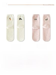 JINGCHI | ถุงเท้าขนแกะหนาสำหรับผู้หญิง ถุงเท้ากลางน่อง อบอุ่น ขนแกะ ถุงเท้าสำหรับพื้นบ้านในฤดูหนาว ถุงเท้าสำหรับผู้หญิงหลังคลอด ถุงเท้าสำหรับนอนในฤดูใบไม้ร่วงและฤดูหนาว