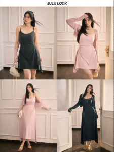 JULULOOK | Bộ Đầm Dáng Suông/Cardigan Dành Cho Người Mập