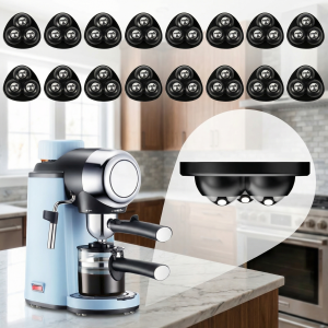 Self Adhesive Mini Appliance Wheels - Furniture Sliding Rails for Kitchen Coffee Machine Blender and Oven Countertops
