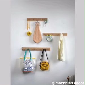 Móc Gỗ Treo Quần Áo Móc Treo Đồ Nhiều Kích Thước Trang Trí Nhà Cửa Phong Cách Hiện Đại MN-22