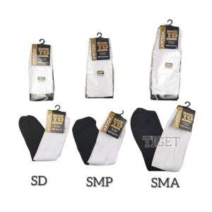 6 PCS Kaos Kaki Panjang Hitam Putih Pelajar Anak Sekolah SD SMP SMA Berkualitas