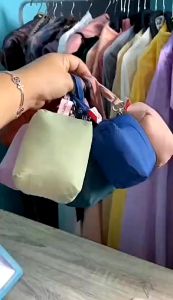 Mukena Travel Mini Korea 2in1 Sejadah Set Cantel Polos