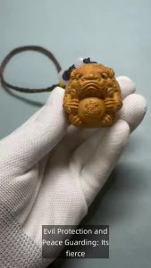 Solid wood Pixiu mascot figurine Feng Shui Good Luck Fortune-Gathering God Beast Home car Wealth Luck Feng Shui Decor