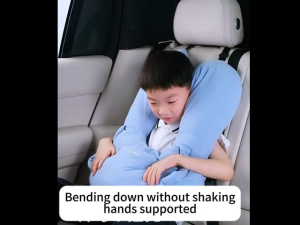 Kids Car Belt Pillow Seat Safety Travel Cushion H/U Shape Ergonomic Shoulder Protector Headrest Support Pillow