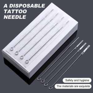 50pcs Standard Tattoo Needles #10 #12 Sterilized Safety 316 Stainless Steel Needle  For Liner and Shader Makeup Supplies