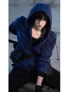 Zhang Qilin Cos Hooded Open Cardigan Handsome Zipper Jacket Outdoor Spring Autumn Little Brother Jacket Polyester Youth Fashion