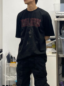 Undermycar 23ss Death Eater Print Short-Sleeved T-shirt Men Summer Pure Cotton Plus Size High Street Dark Wind Loose