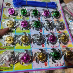 mainan gangsing tarik besi lembaran isi 20 pcs grosir