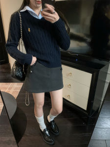 High Waist Grey Woolen Mini Skirt Womens Spring Korean Style Versatile A-Line Bodycon Skirt by Hhyii Smart Sensation