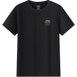 จี๊ป | เสื้อยืดแขนสั้น Jeep Quick Dry สำหรับผู้ชาย ระบายอากาศได้ดี ทนทานต่อการสึกหรอ ทรงหลวม สวมใส่สบาย สำหรับกลางแจ้งและวิ่ง