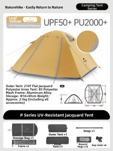 NatureHike | Portable Waterproof Sunproof 3-4 Person Tent