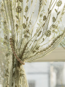 SIKANGDIYA | Stylish Transparent Green Curtain