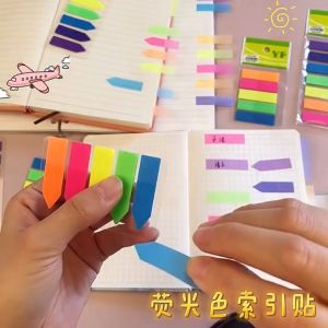 kokepope Neon Color Page Marker Flag Tab Waterproof PET Index Bookmark Sticky Note