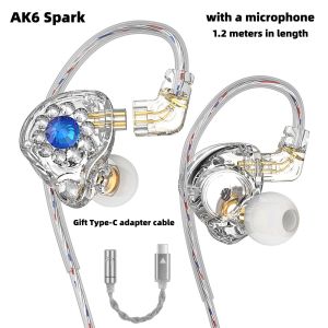 QKZ | QKZ AK6 Spark live streaming host special earphone meters long mobile phone live broadcast monitoring HIFI universal earphone
