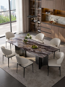 DELIANSHANGPIN | Natural Imported Luxury Stone Rectangular Modern Italian Style Table