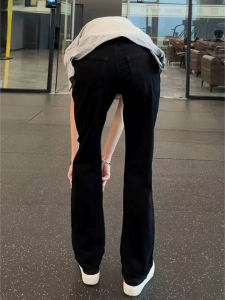 ZHUOCAN | Black Slim Flare Denim Pants Summer