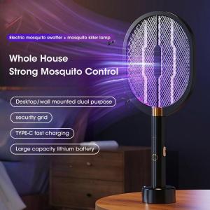 Electric Insect Killers Lamp Intelligent UV Light Rechargeable Bug pers Fly Swatter 3000V Household Bedroom Room Electric Mosquito Racket Killer