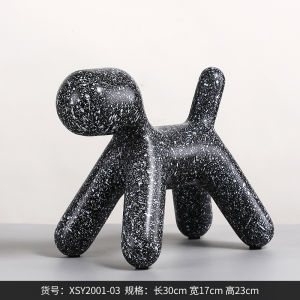Black White Balloon Spot Dog Resin Decorative Accessories Room Decorations Nordic Style Creative Desktop Animal Shaped Gifts