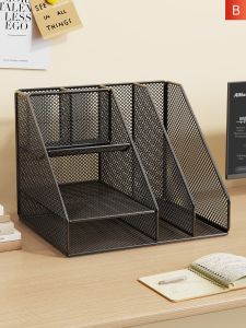 evesigar | Multi-layer Metal Desk Organizer Bookshelf
