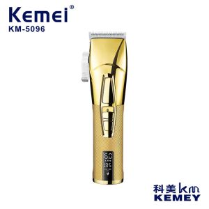 Kemei KM-5096 7000 RPM Gold Electric Hair Clipper Extremely Fine Hair Cutting Machine Barbers Precision Cordless Fade Hair Trimmer