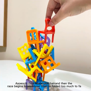 [SG STOCK] Chair Stacking Game Fun Balance Building Blocks Interactive Multiplayer Puzzle Educational Toys Kids Party