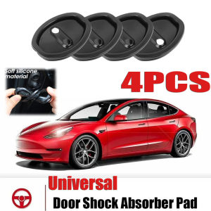 4Pcs Car Door Lock Anti-collision Pad Silicone Shock Absorption Protective Cushion Universal Latch Buffer Guard Cover Auto Accessories