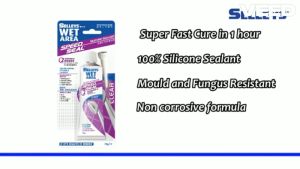 SELLEYS 75g Wet Area Speed Seal  (Clear) – Quick-Dry Bathroom Silicone Sealant Waterproof & Mould Resistant