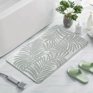 VIKAMA 1 Thảm Tắm Polyester Thảm Chùi Chân Lối Vào Để Trang Trí Nhà Thảm Trải Sàn Chống Phai Màu Phong Cách Cổ Điển Cho Phòng Tắm Phòng Giặt Nhà Bếp