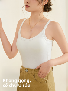 MiiOW | Áo ba lỗ nữ mùa hè thu có đệm ngực Áo khoác ngoài Áo ba lỗ có dây đeo cổ tròn thêu MiiOW Cat Person Sweet Style Four Seasons