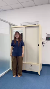 TỦ SẮT SƠN TĨNH ĐIỆN 1M2 X 1M8 X 50 – CÓ GƯƠNG – CỬA TRƯỢT – 3 TẦNG KỆ – 2 NGĂN KÉO