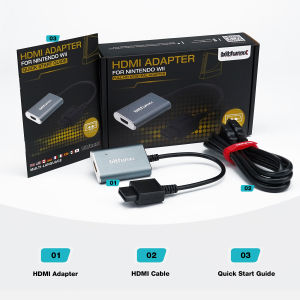 Bitfunx HDMI™ Adapter for Nintendo Wii NTSC PAL Retro Game Consoles HD Connector Plug And Play