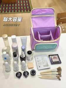 Womens Portable Large Capacity Makeup Bag Convenient Carry-On Partitioned Storage Organizer New 2025 Fashion Handbag