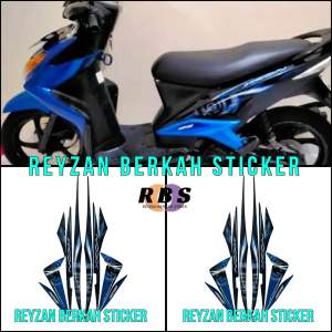 STIKER STRIPING LIS LES BODY YAMAHA XEON 2011 2012 HITAM BIRU