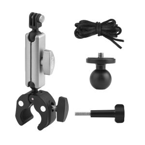 Flymile Bicycle Motorcycle Handlebar Mount For DJI Pocket 4 3 Action 6/Insta360 X5 Ace Pro 2 Accessories Aluminum Alloy Clamp