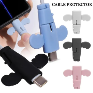 Little Angel Data Cable Protector Silicone Soft Cover Anti Drop Charging Cable Protection Cover