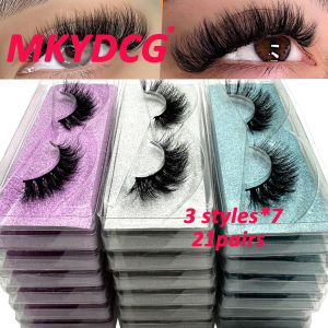 21 Pairs 3D Mink Wholesale Natural Eyelashes Lashes Handmade Fluffy Dramatic Lashes Cruelty Free False Eyelashes Makeup Lashes