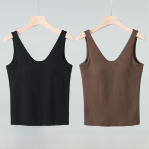 MiiOW | Cat Woman 2025 New V-neck Sleeveless Strap Vest Womens Thin Built-in Chest Pad No Bra Outerwear Base Layer Shirt Sweet Style