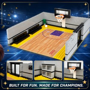 Bandai | Basketball Court Hoop Campus Cage Community Field Sports Meeting Street Stands Building Blocks Model Bricks Sets