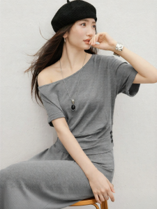 HOPESHOW | Asymmetrical Off-Shoulder T-Shirt Straps Slimming Blouse